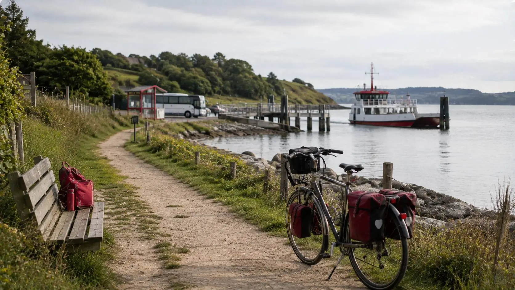 Wandelroute, fiets en lokaal vervoer als verschillende manieren om een bestemming te ontdekken. contact Travel Sense